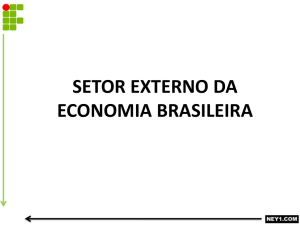 SETOR EXTERNO DA ECONOMIA BRASILEIRA