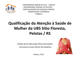 Qualificação da Atenção à Saúde de Mulher da UBS