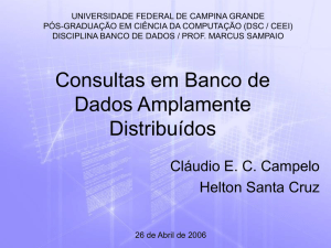 Consultas em Banco de Dados Distribuídos