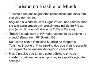 Turismo no Brasil e no Mundo