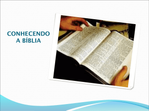 CONHECENDO A BÍBLIA