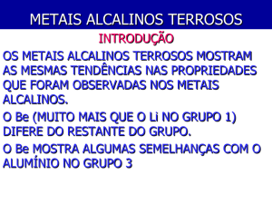 metais alcalinos terrosos