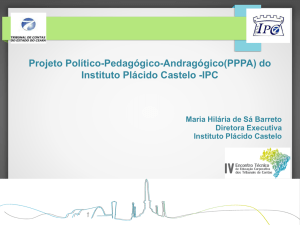 Projeto Político-Pedagógico-Andragógico(PPPA) do IPC - TCE-MG