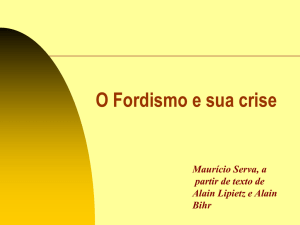 Pós-Fordismo - Grupos.com.br