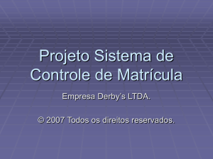 Projeto Sistema de Controle de Matrícula