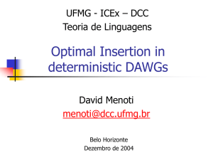 Optimal Insertion in deterministic DAWGs