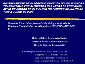 rastreamento de patógenos emergentes em doenças transmitidas