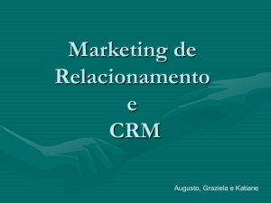 Marketing de Relacionamento e CRM