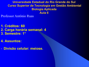 5. Etapas da meiose - Professor Antônio Ruas