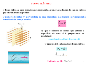 O fluxo resultante é proporcional ao número de linhas do campo O