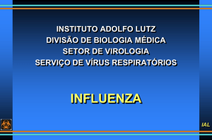 Aula sobre Influenza - Secretaria de Estado da Saúde de São Paulo