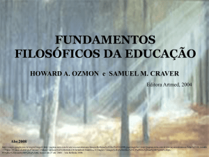 Fundamentos filosóficos da educação