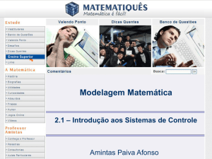 A Modelagem Matemática na Engenharia