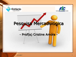 Pesquisa Mercadológica I