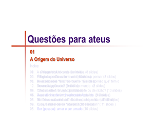 Questões para ateus 01 A Origem do Universo