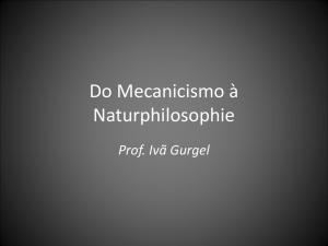 Do Mecanicismo à Naturphilosophie Arquivo