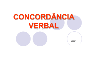 CONCORDÂNCIA VERBAL