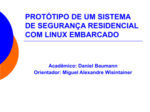 protótipo de um sistema de segurança residencial com linux
