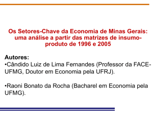 Os Setores-Chave da Economia de Minas Gerais: uma análise a