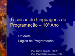 Técnicas de Linguagens de Programação – 10º Ano