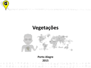 Vegetações Porto Alegre 2015 Formações Vegetais