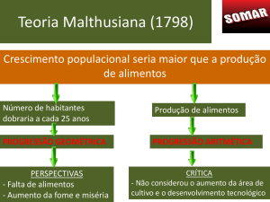 Teoria Malthusiana (1798)