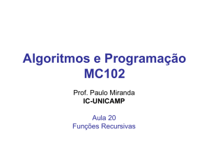Algoritmos e Programação MC102 - LIV