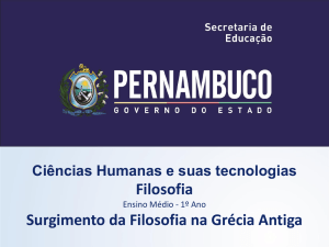 O surgimento da filosofia na Grégia Antiga