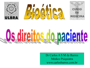 Os direitos do paciente - Site Oficial do Dr. Carlos Barros