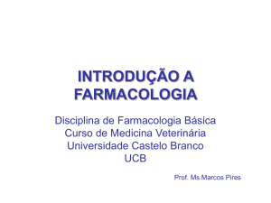 introdução a farmacologia - Universidade Castelo Branco