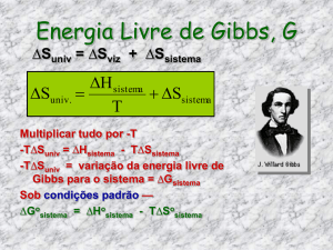 Energia Livre de Gibbs, G