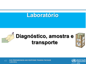 Diagnóstico, amostra e transporte