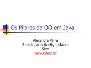 Sintaxe Java sobre os Pilares da OO