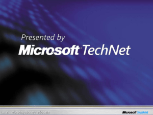 Slide 1 - Microsoft Center