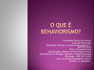 o que é o behaviorismo?