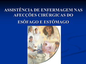 ASSISTÊNCIA DE ENFERMAGEM NAS AFECÇÕES CIRÚRGICAS