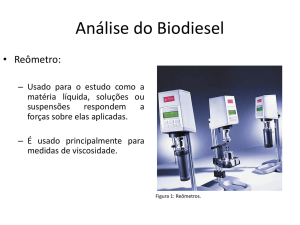 Análise do Biodiesel