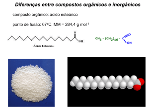 Diferenças entre compostos orgânicos e - FTP da PUC