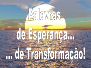 palavras de esperança e transformação