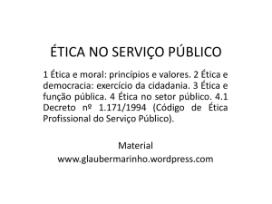 ética no serviço público - glaubermarinho