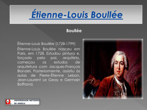 Étienne-Louis Boullée - Arquitectura e Urbanismo