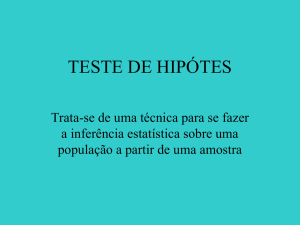 TESTE DE HIPÓTES
