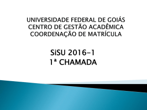 universidade federal de goiás centro de gestão - Prograd-UFG