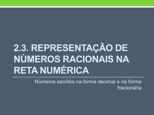 2.3. representação de números racionais na reta numérica