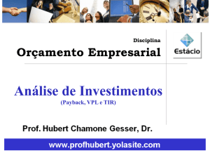 Matemática Financeira - Professor Hubert Chamone Gesser, Dr.