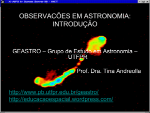 observacões em astronomia: introdução