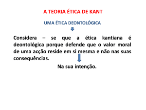 A TEORIA ÉTICA DE KANT