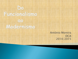 Do Funcionalismo ao Modernismo