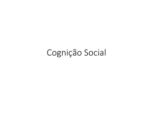 Cognição Social - Prof. Saulo Almeida