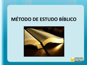método de estudo bíblico